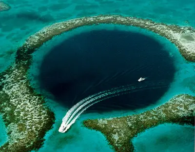 Great Blue Hole submerged cave landscape