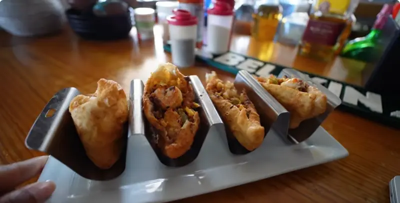 Mini seafood stuffed fry jacks from Bérénice’s Estelle’s visit
