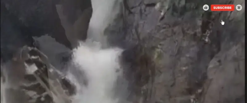 Larger waterfall view · video still by Andrea & Sharon