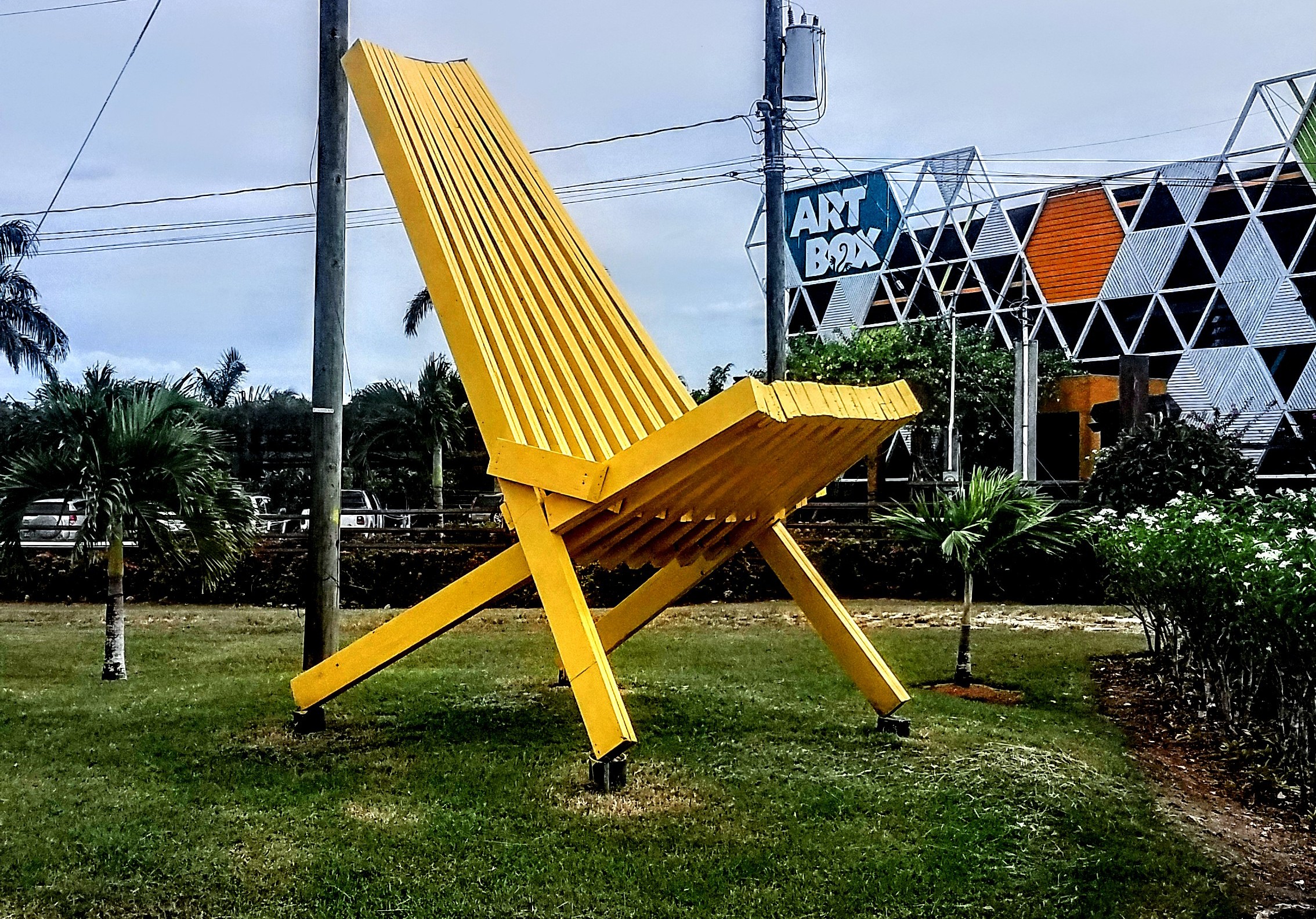 Belize Pride Clam Chair Sculpture