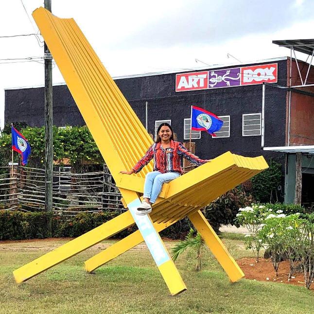 Belize Pride Clam Chair Sculpture photo 5