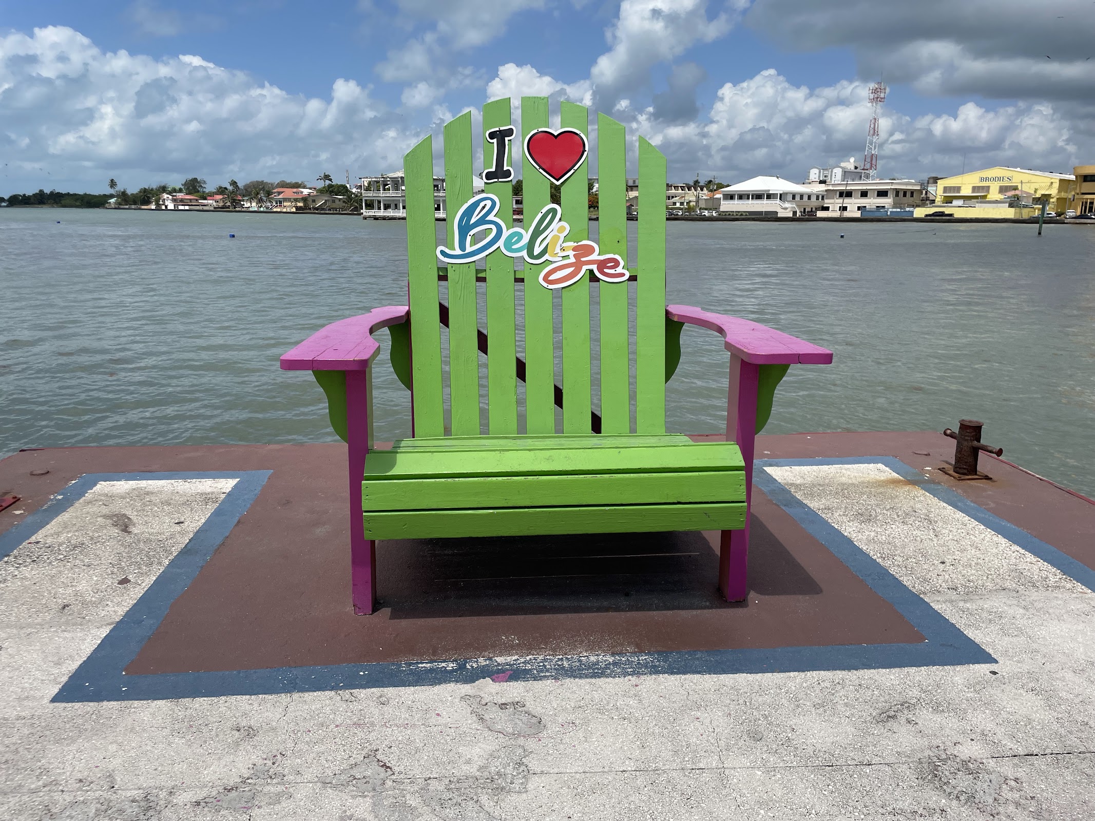 I Love Belize Adirondack Chair