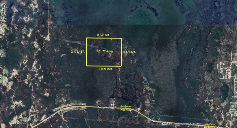 151.77 Acres Near Mile 12, North of the George Price Highway