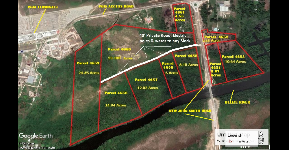 #3503 – RIVERSIDE LAND WITH GOOD ACCESS CLOSE TO BELIZE INTERNATIONAL AIRPORT – GREAT FOR HOTEL OR RESORT.