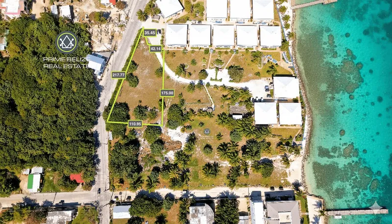 PL0210 – Commercial Road front Lot in DFC Area, South Ambergris Caye – Near High-End Resorts & Steps from the Beach