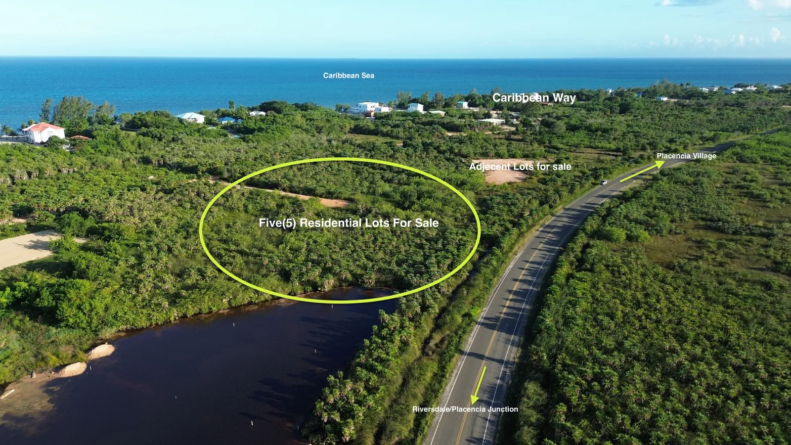 PL0209-Invest in Placencia-5 Residential Lots in Caribbean Way-Financing Available!