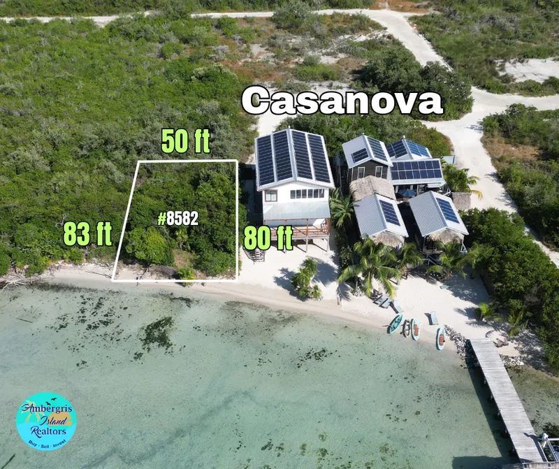 Beach front for sale in Belize secret beach