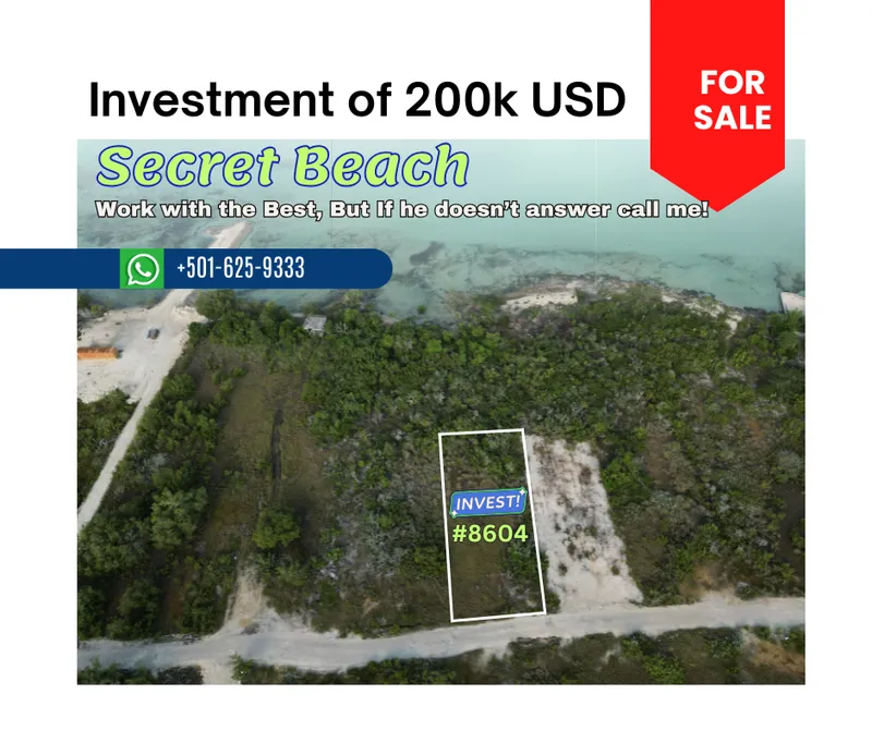 Second row lot in Secert Beach