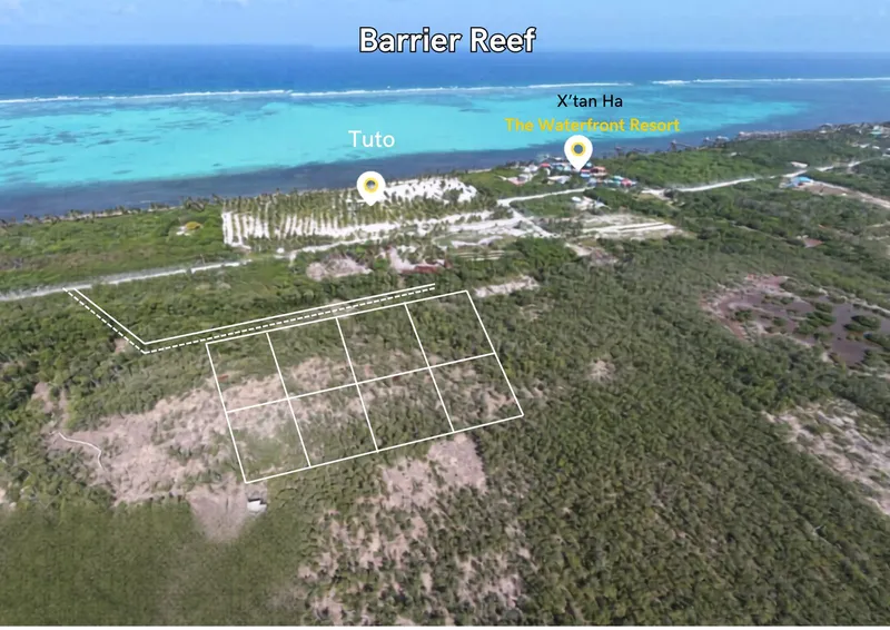 Reef View lots for Sale New Subdivision North San Pedro INTREST FREE