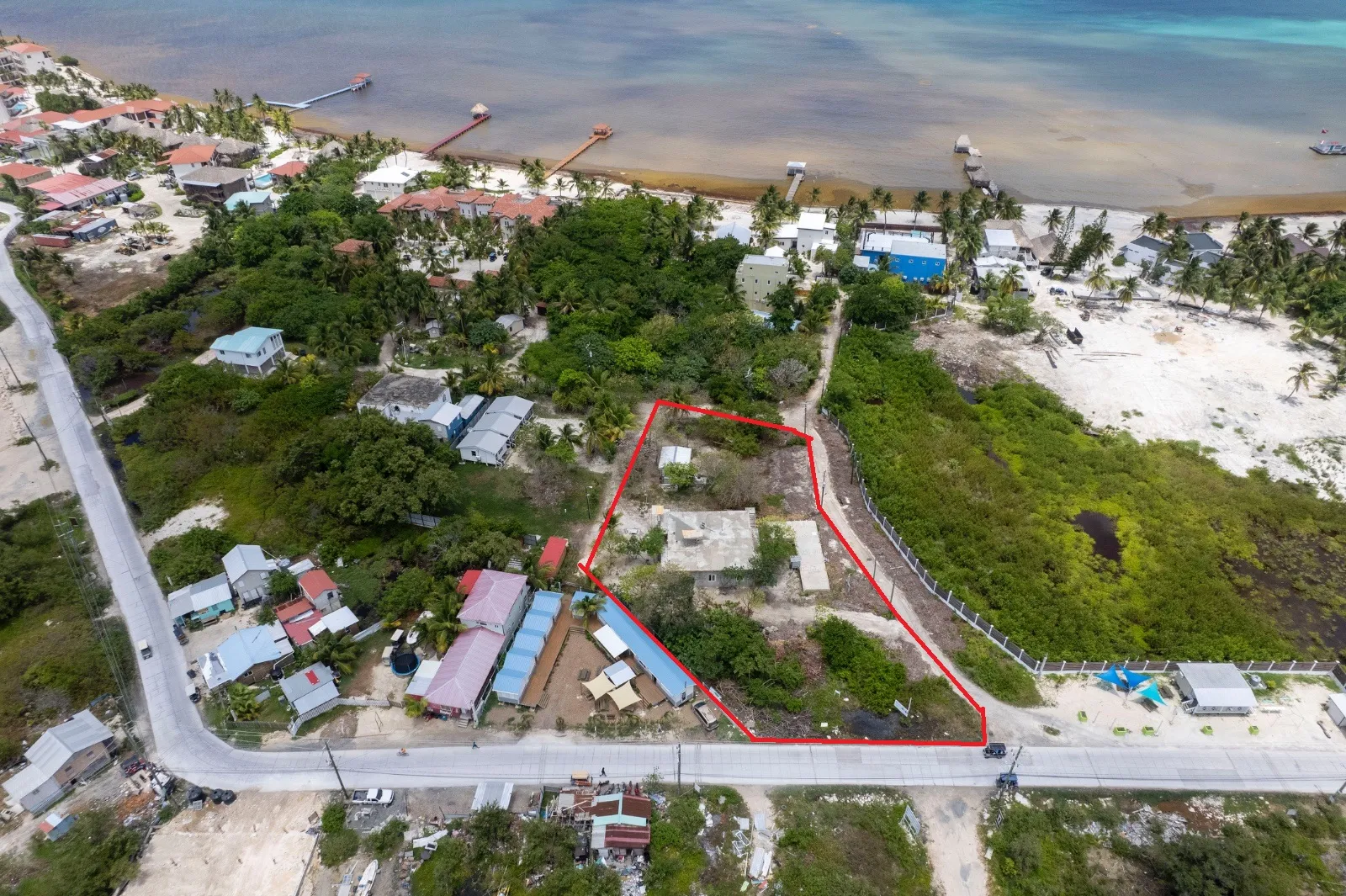 Prime Land for Sale in North San Pedro Belize | 3 Roadfront Lots