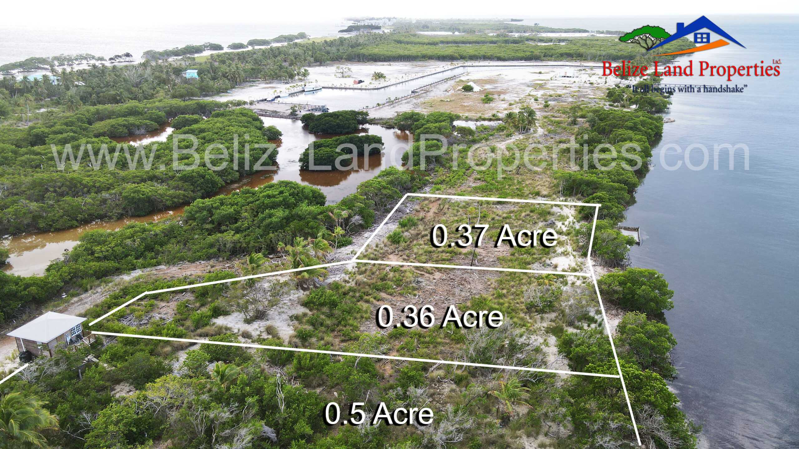 0.37 ACRE WITH 158 FEET BEACHFRONT NORTHWEST OF “THE SPLIT” CAYE CAULKER, BELIZE! BELIZE ISLAND PROPERTIES FOR SALE ID-CC6