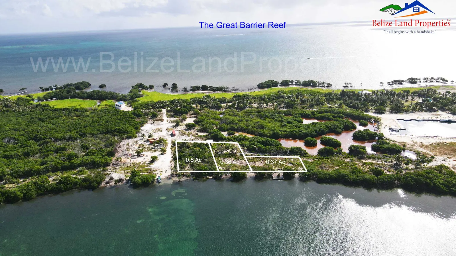0.5 ACRE WITH 94 FEET BEACHFRONT NORTH-WEST OF “THE SPLIT” CAYE CAULKER, BELIZE! BELIZE ISLAND PROPERTIES FOR SALE ID-CC4
