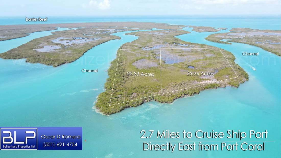 Belize Real Estate 50.69 Acres on Drowned Caye Island