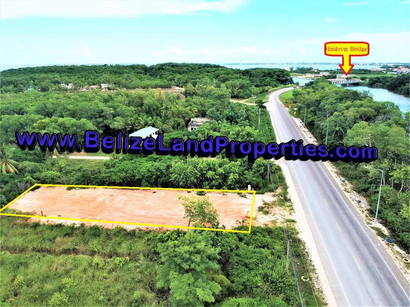 BZ144: CALL FOR AVAILABILITY! PRIME COMMERCIAL FILLED LOT AFTER HAULOVER BRIDGE, BELIZE CITY