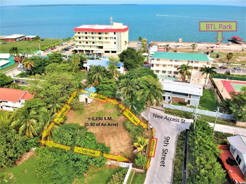 BZ149: CALL FOR PRICE!A 0.30 ACRE CORNER LOT IDEAL FOR COMMERCIAL OR RESIDENTIAL APPLICATION ON 9TH STREET BEHIND SIT-N-SIP, BELIZE CITY
