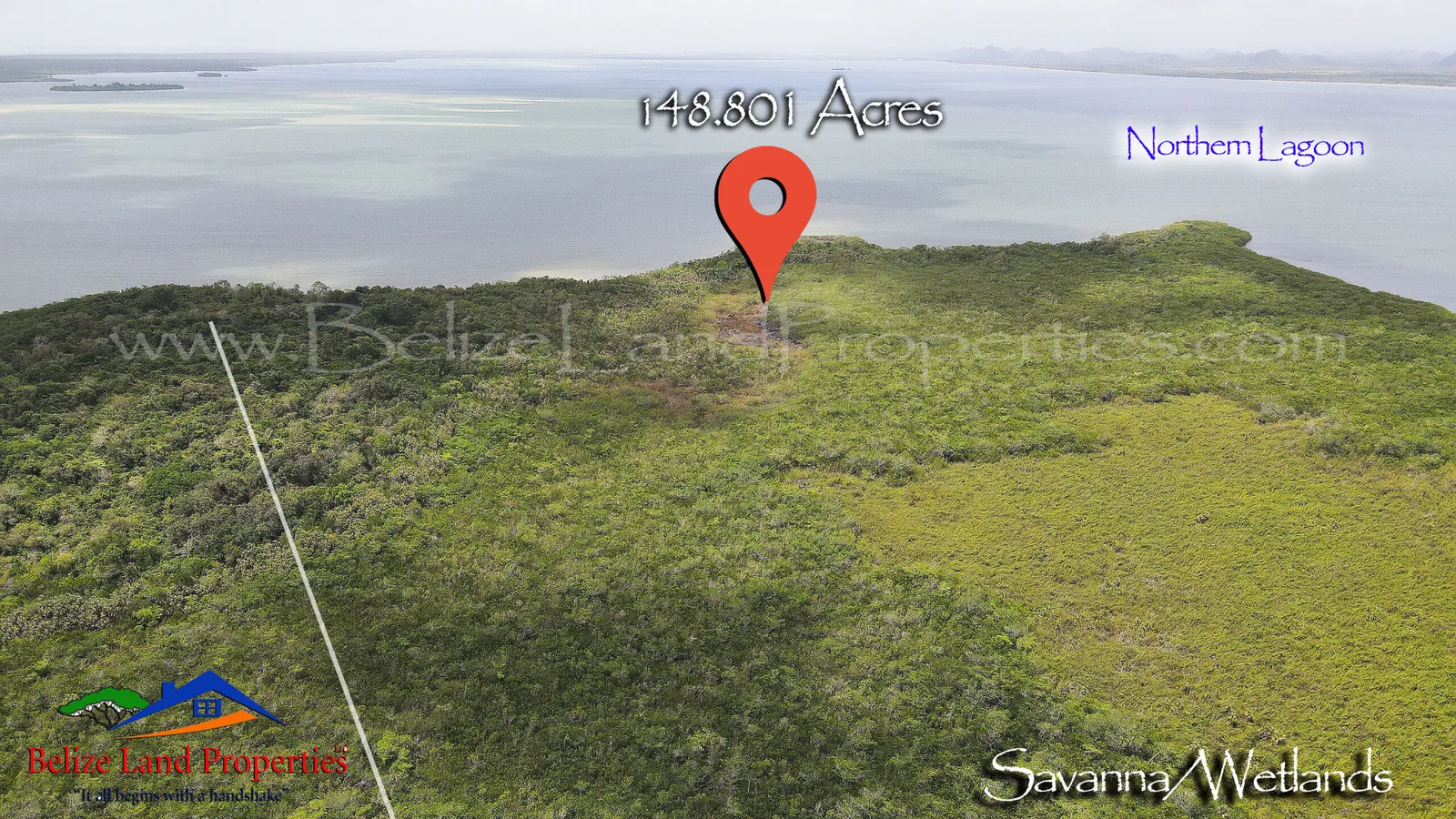 PRIME BELIZE REAL ESTATE- 148.8 ACRES WITH OVER 5,000 FEET OF NORTHERN LAGOON FRONT! BZ169