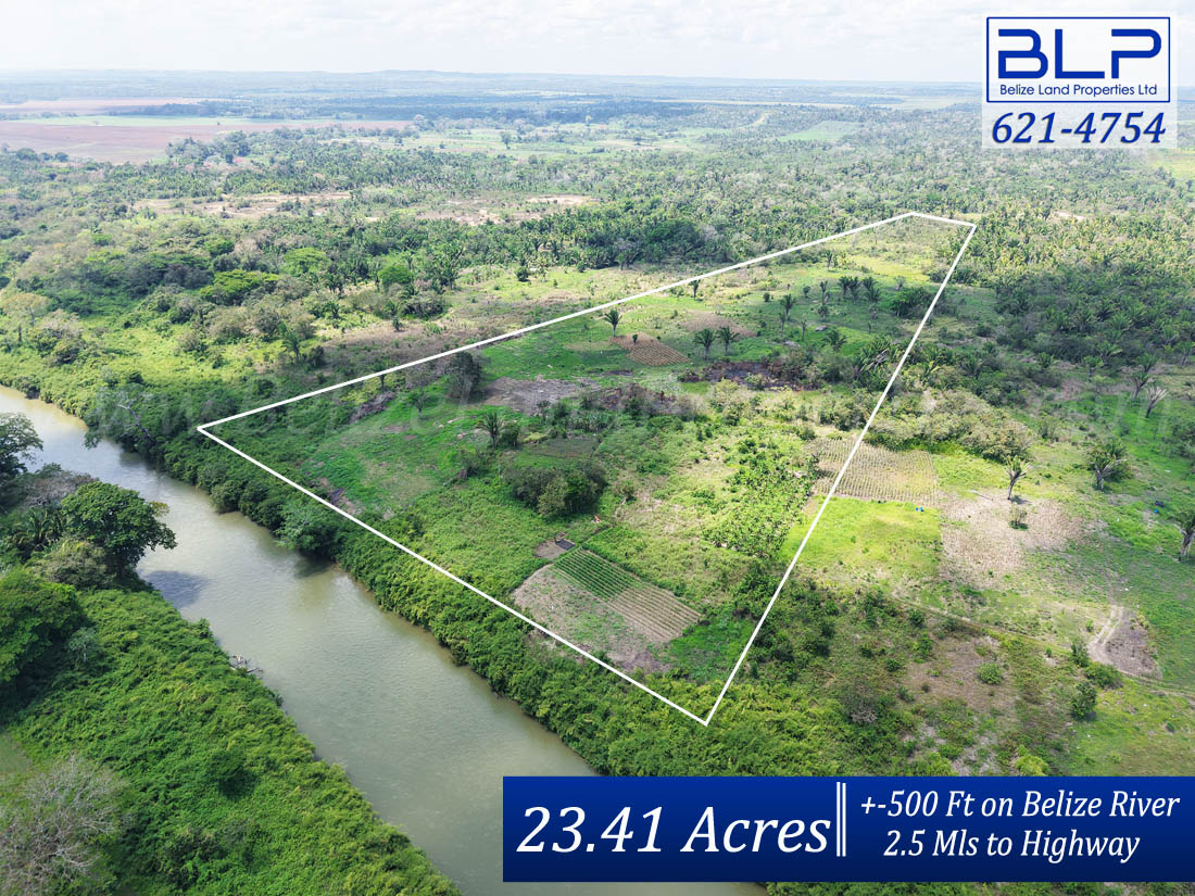 23.41 Acres Riverfront in Cayo District of Prime Belize Real Estate