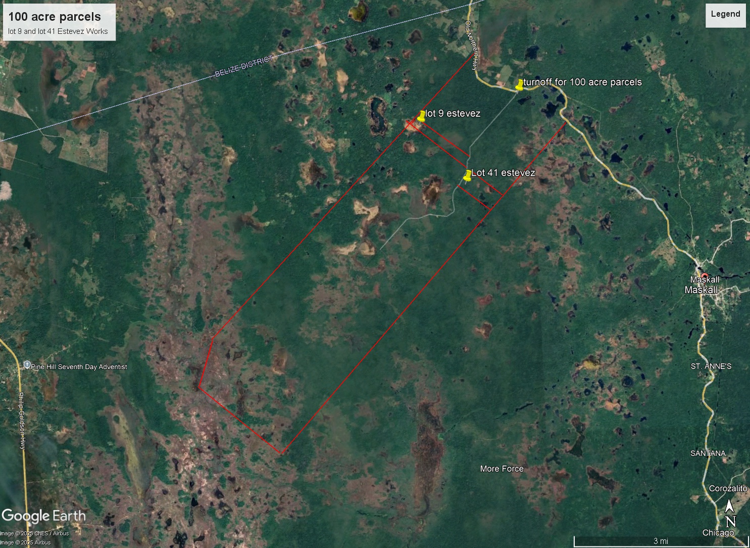 Investment opportunity- 2 each 100 acre tracts near Orange Walk