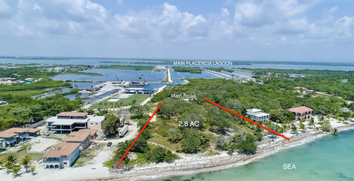 Rare 2.8 acre Beachfront Placencia