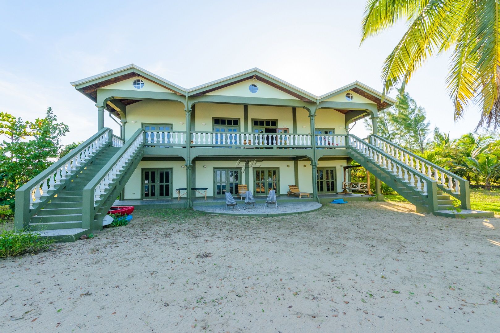 Belize beach house south of Hopkins