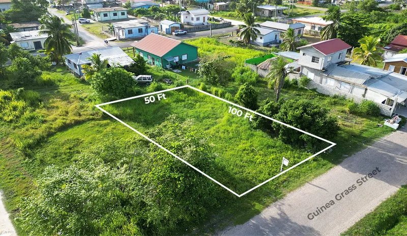 Vacant Residential Lot on Guinea Grass Street Orange Walk Town in Northern Belize