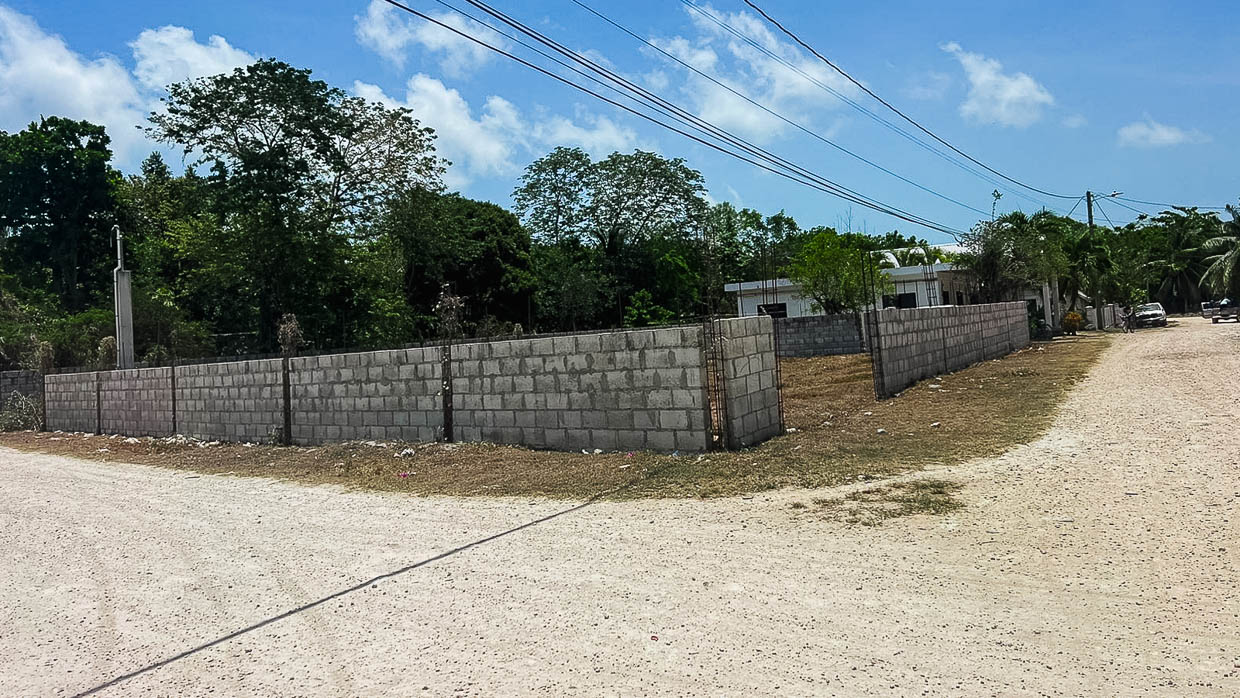 Prime vacant corner lot in Sarteneja Village Corozal District in Northern Belize