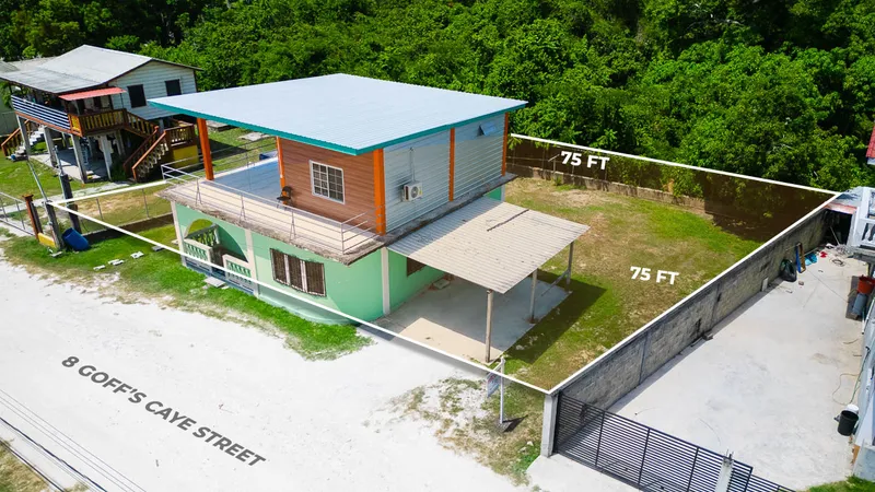 Turnkey two-story Commercial Residential Property on Goff Caye Street in Orange Walk Town in Northern Belize