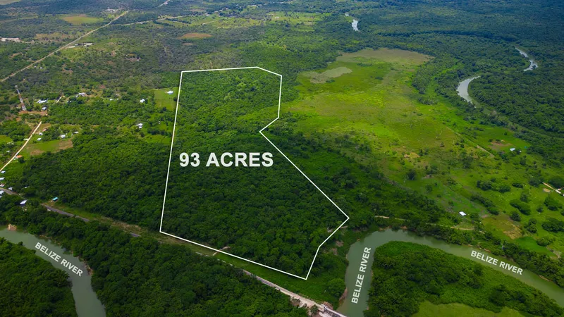 93 Acre Parcel with 810 Feet of Riverfrontage along the Belize River in Bermudian Landing Village, Belize District, Belize.
