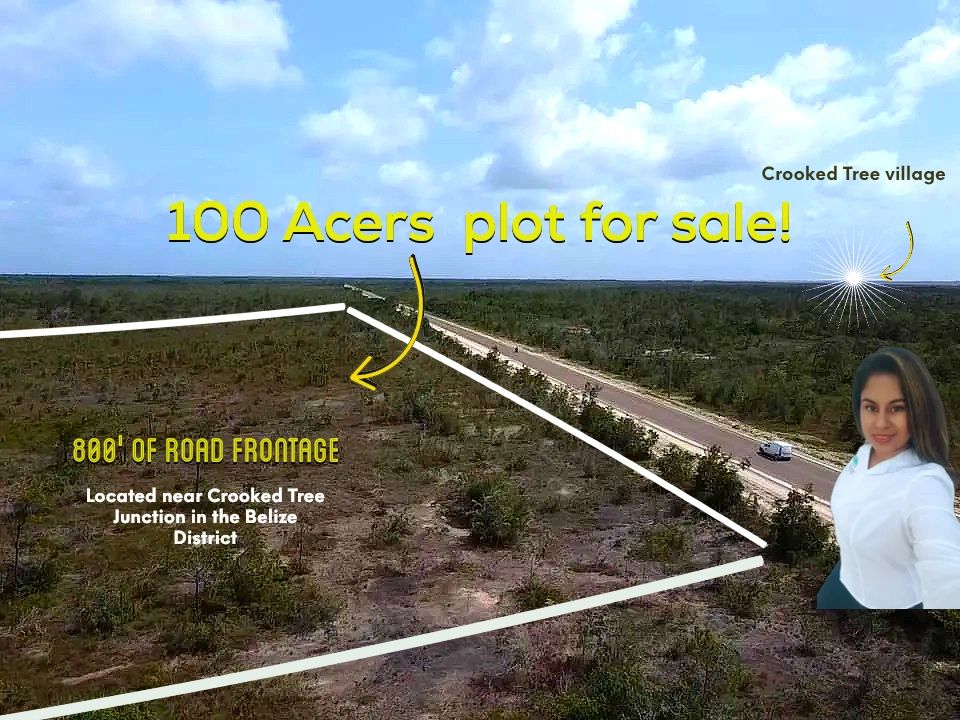 100 Acres of road frontage land, located just after the Crooked Junction.