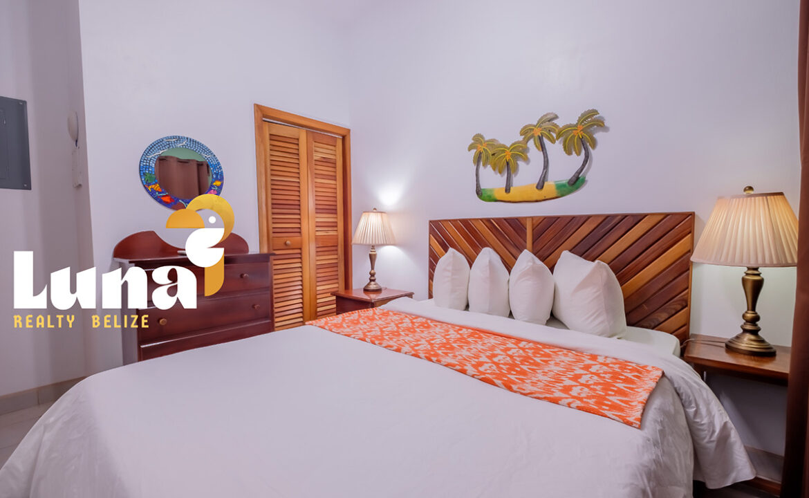 Grand Baymen C108 – Corner Garden-Facing 1BR/1BA Condo | Ambergris Caye Real Estate