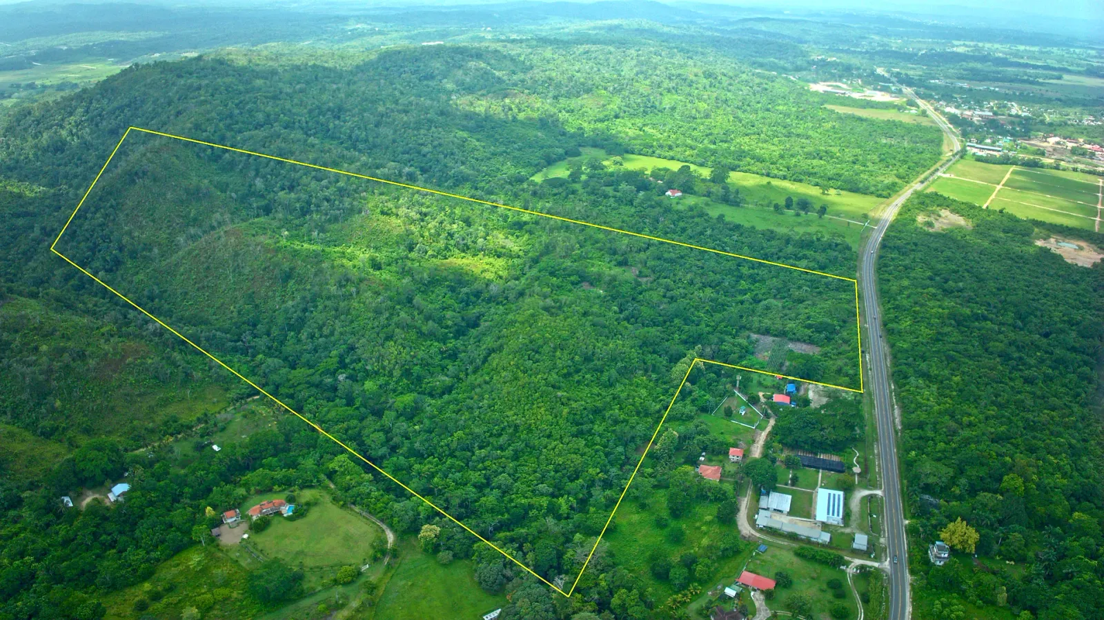 118-Acre Rolling Hills Parcel with Creek and Highway Frontage, Georgeville, Cayo