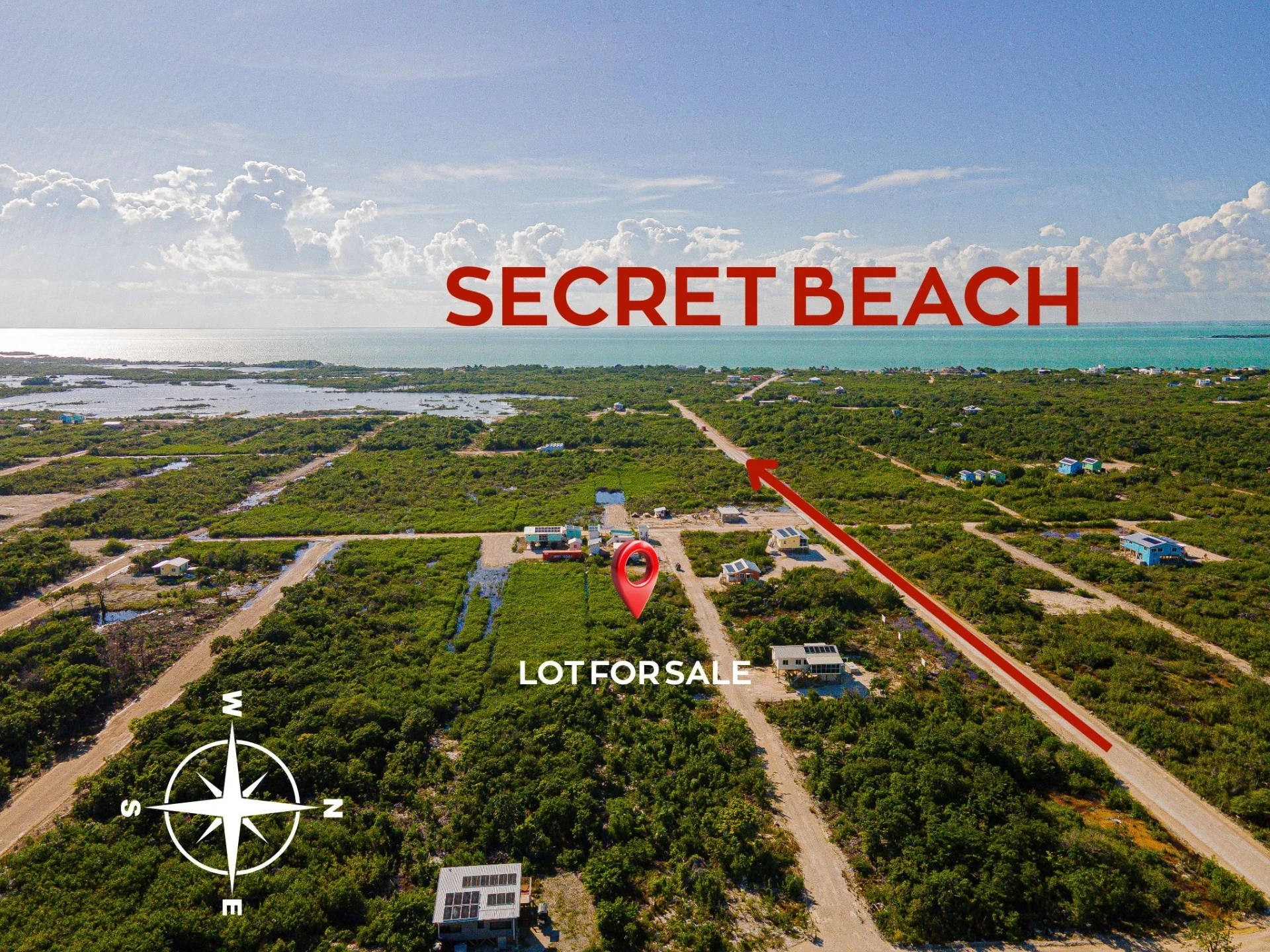 West Caye Double Lot – Minutes from Secret Beach