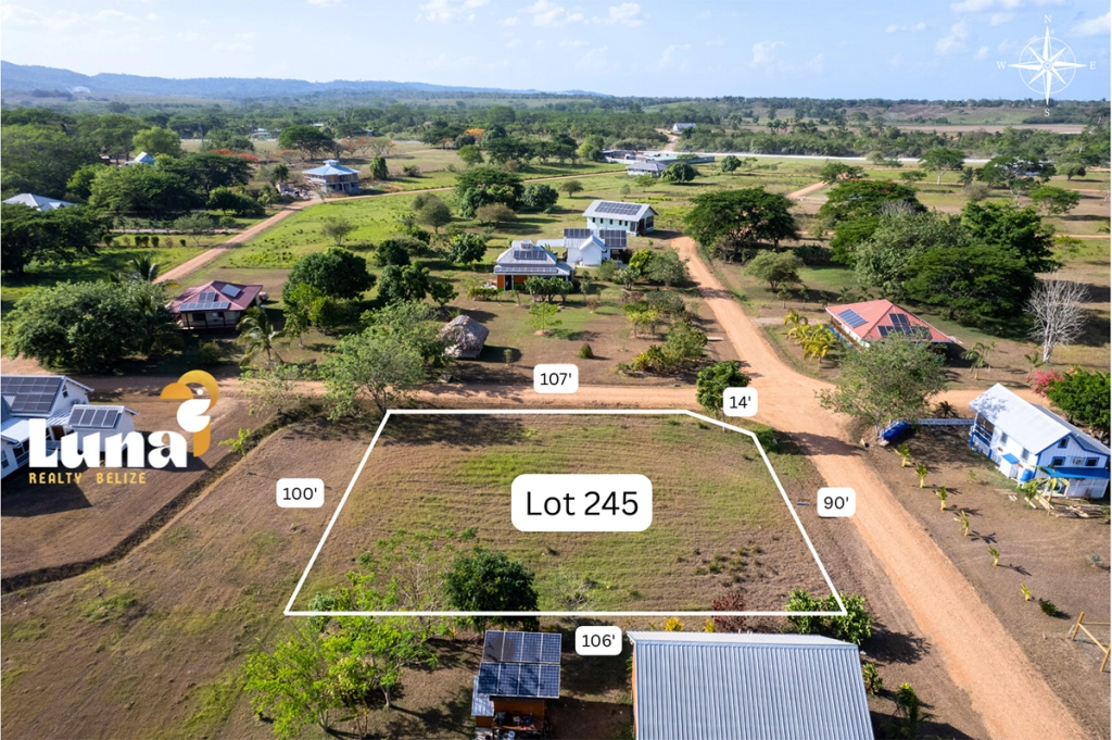 Lot 245 – Corner Lot with Green Space in Prime Location at Carmelita Gardens, Cayo, Belize - 60% Financing