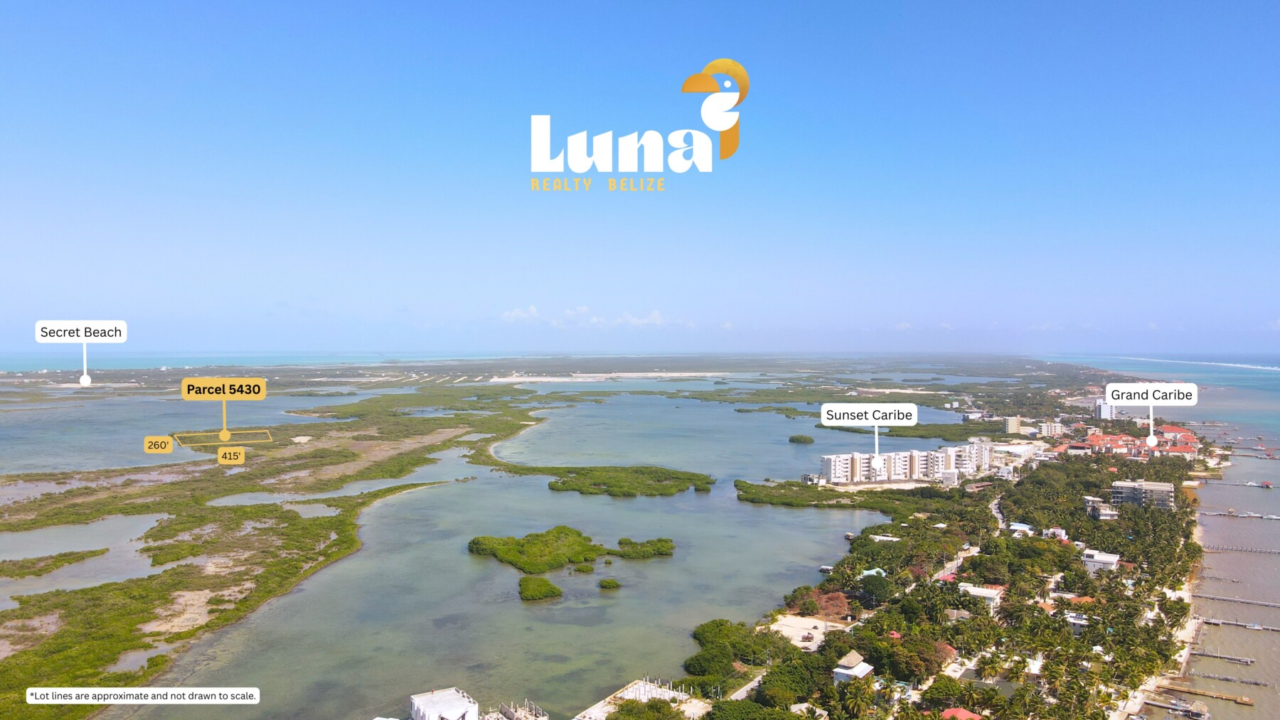 Lot 5430 – West-Facing Lagoon Frontage on Ambergris Caye - 90% Financing and Low Interest