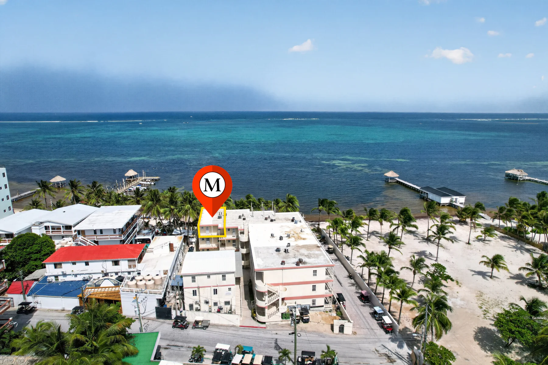 2 beds, 2 baths, Top-floor Beachfront Condo, Unit 15, Perla Escondida, San Pedro, Ambergris Caye