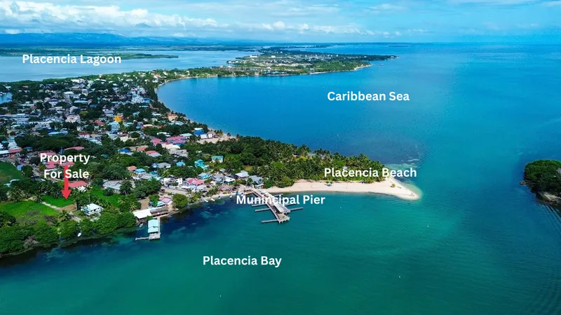 Rear Seaview Development Lot with Road Access- Placencia Village: