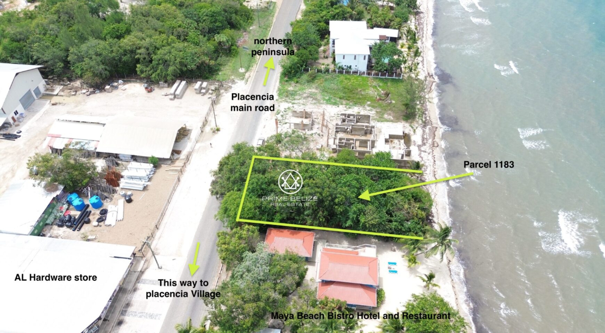 PL0101-Beachfront Lot in the Heart of Maya Beach Placencia Peninsula