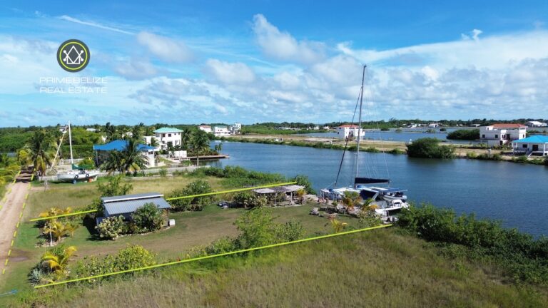 PL0197-Private Waterfront lot in Wild Orchid Marina, Placencia – Titled & Ready to Build