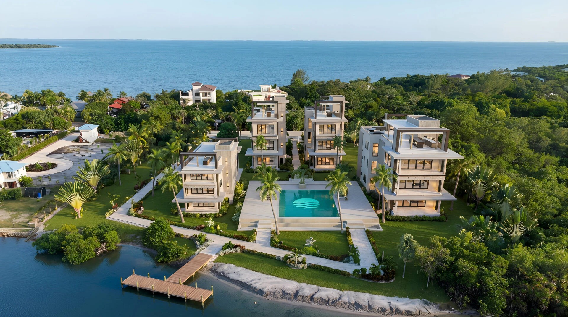 PC0021 – Elegant Lagoon front Condominium at The Elements, Placencia, Belize
