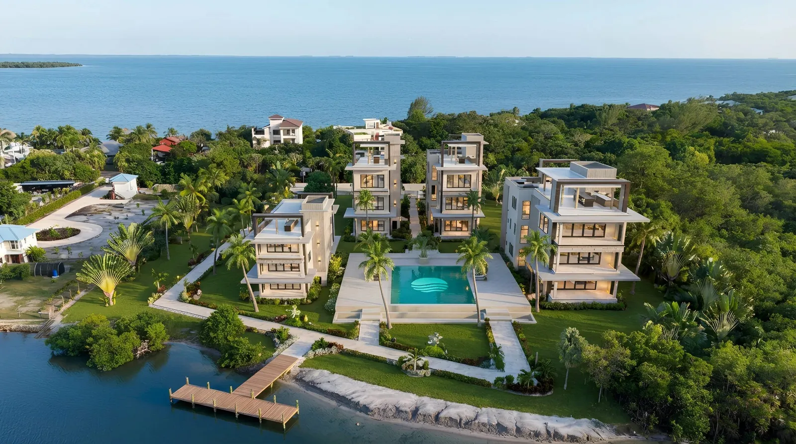 PC0021 – Elegant Lagoon front Condominium at The Elements, Placencia, Belize