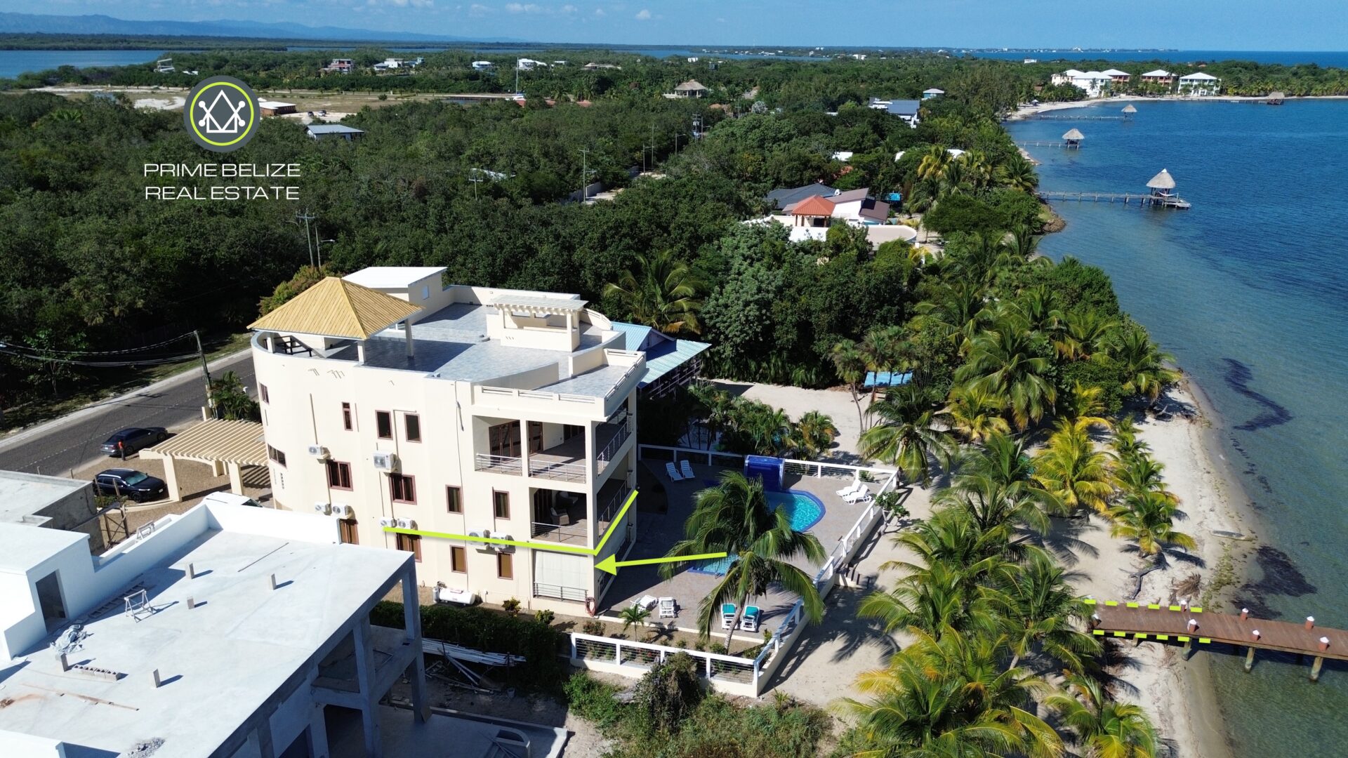 PC0022 – Rare Beachfront Ground Floor Condo for Sale at Les Caraibes – 2 Bed, 2 Bath | Placencia Peninsula