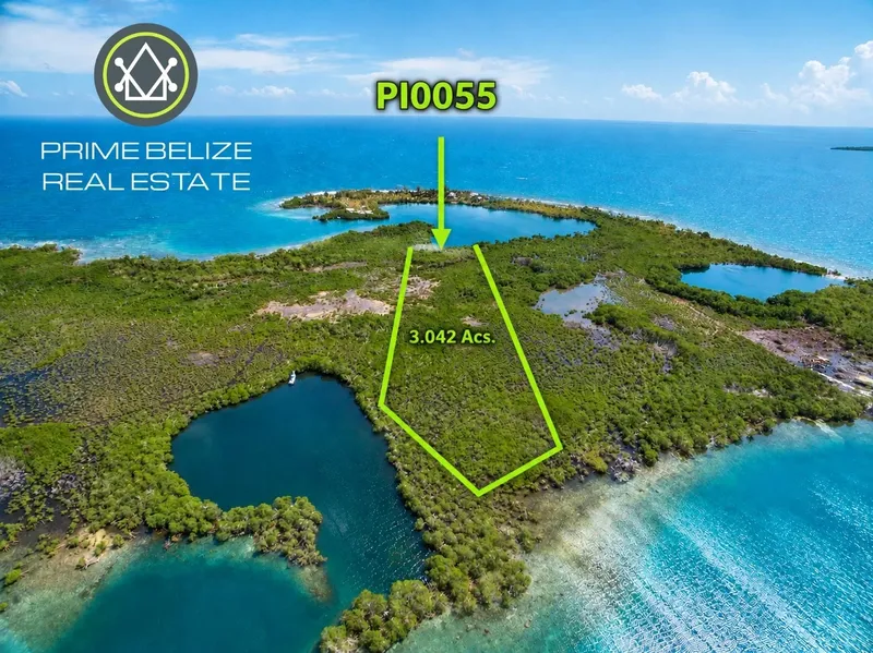PI0055 – Lark Caye Central | Stunning 3.402-Acre Caribbean & Lagoon Frontage
