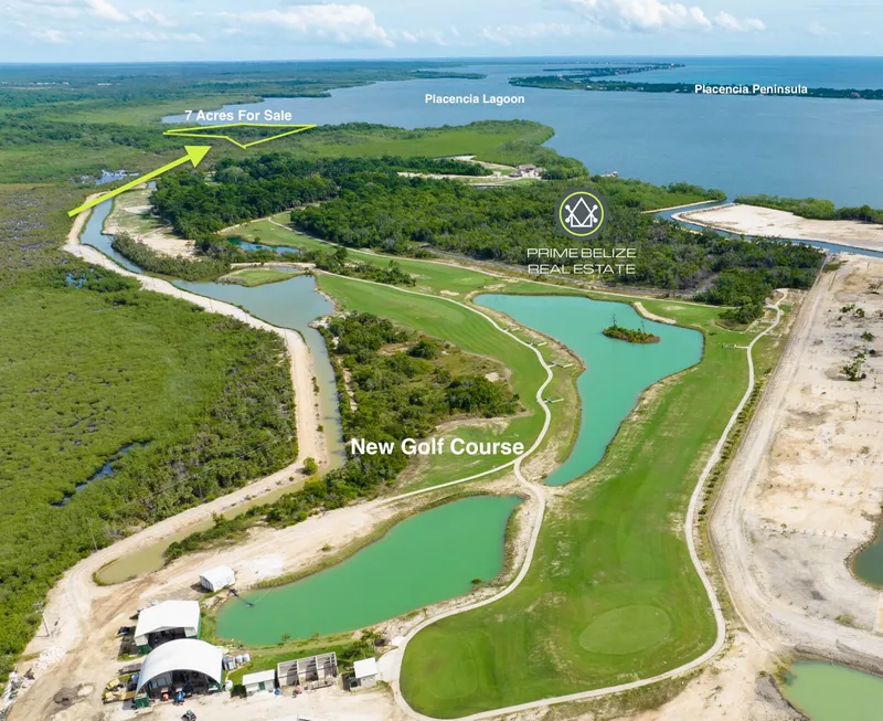 PL0068 – 7 Acre Lagoon Front Lot Close To New Golf Course- Stann Creek
