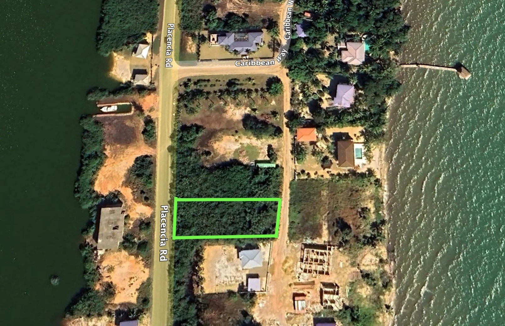 PL0144 – Road Front/Sea-View Lot – 85 ft of Road Frontage Caribbean Way Placencia