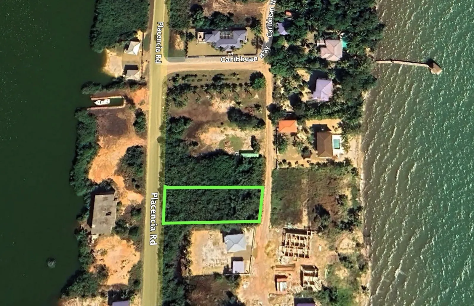 PL0144 – Road Front/Sea-View Lot – 85 ft of Road Frontage Caribbean Way Placencia
