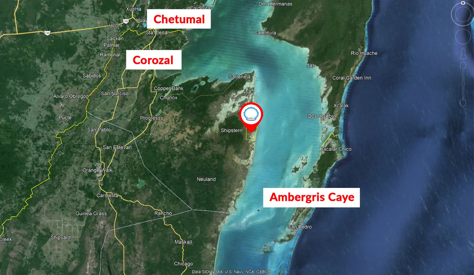 3870-Acre Coastal Paradise in ShipStern/Bulkhead, Corozal, Belize