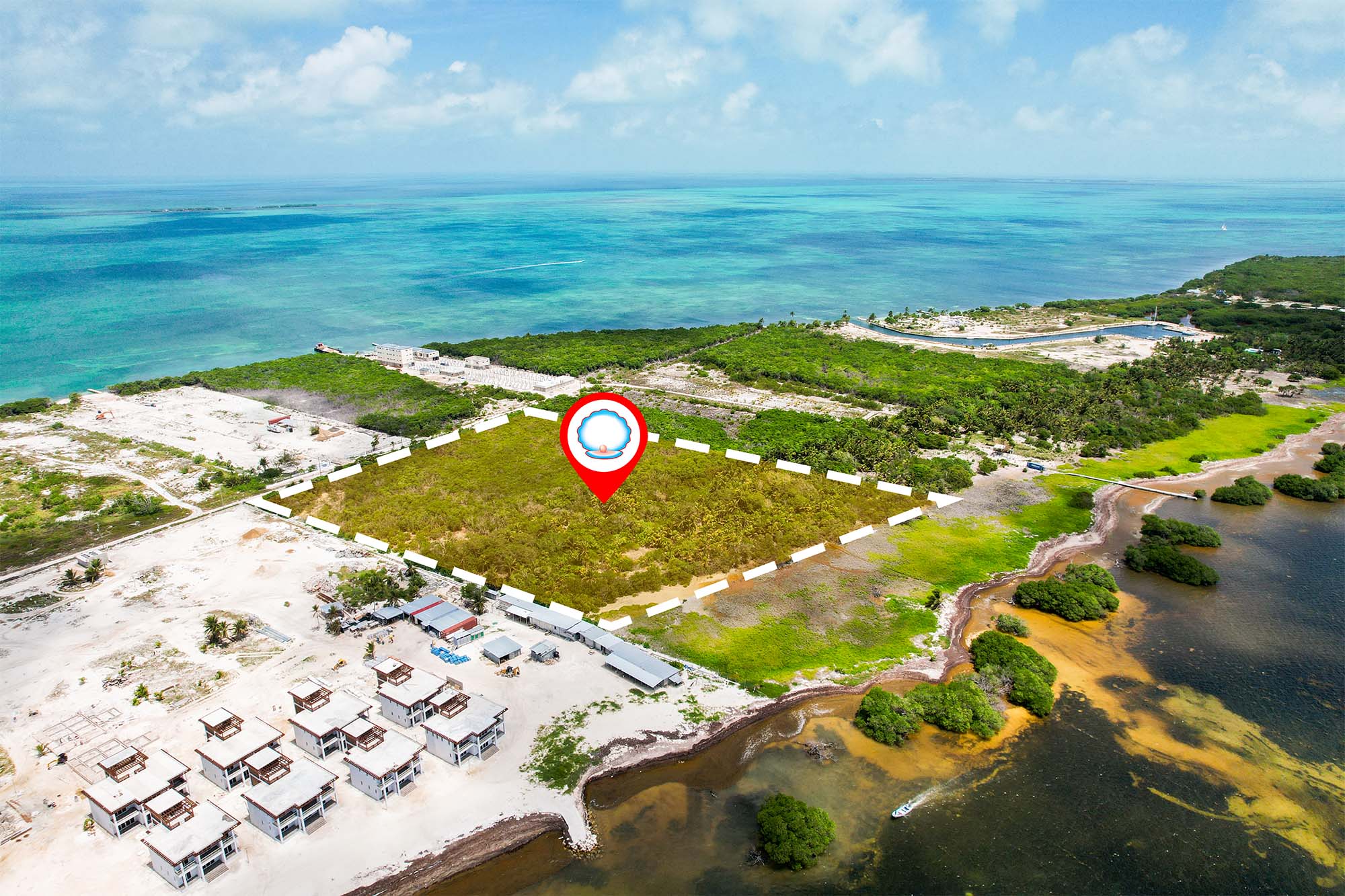 10 Acres Seafront Property in North Caye Caulker