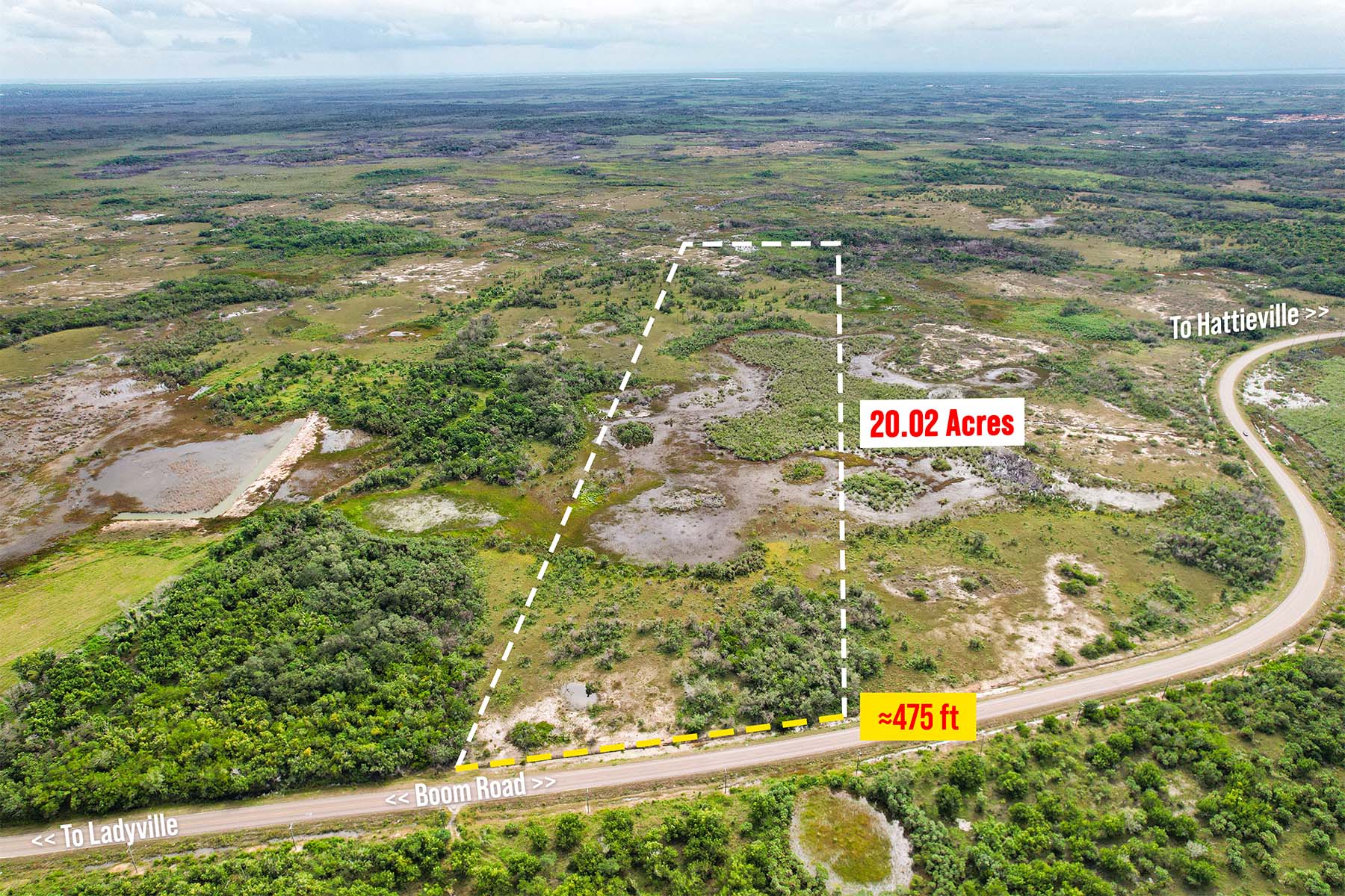 20.02 Acres Along Burrell Boom–Hattieville Road