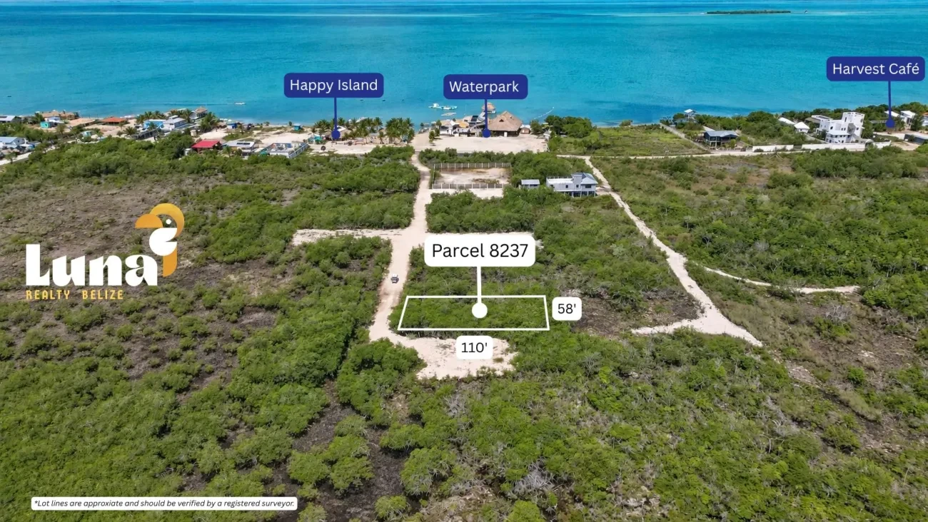 Secret Beach Belize Lot for Sale – 58′ x 110′ | Walk to the Beach (Parcel 8237)