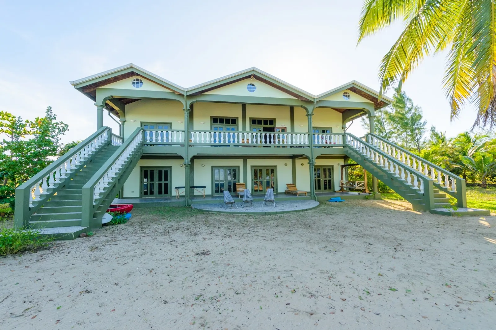 Belize beach house south of Hopkins